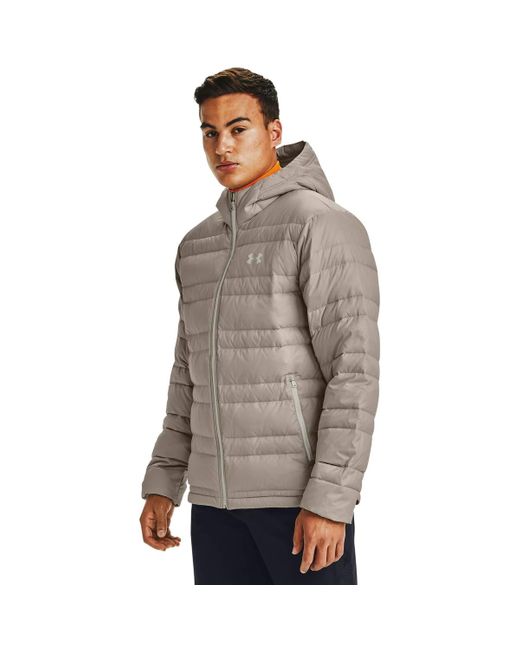 Under Armour Gray Armour Down Hooded Jacket for men