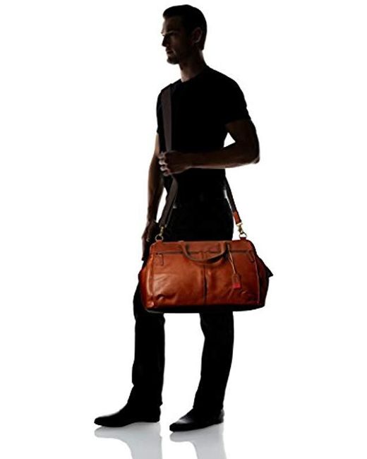 Fossil Duffle A6b774 - Fossil Men S Defender Leather Duffle Bag Fossil Duffle A6b774 - Fossil Men S Defender Leather Duffle Bag