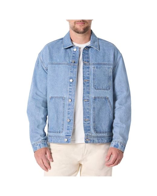 Veste Utilitaire en Jean Rigide Amazon Essentials pour homme en coloris Blue