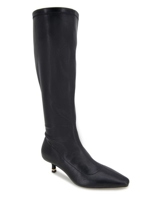 Kenneth Cole Black Meredith Knee High Kitten Heel Boots