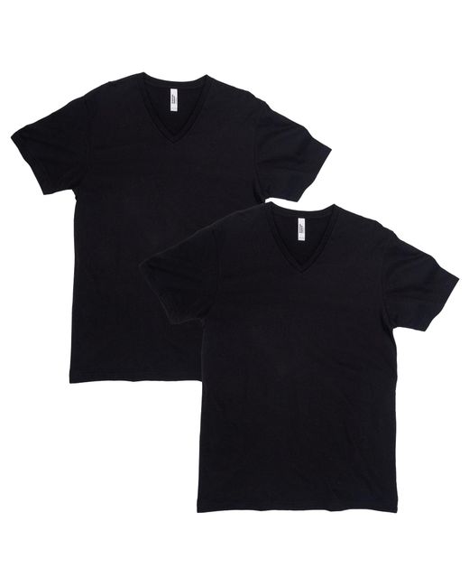 American Apparel Black Cvc V-neck T-shirt