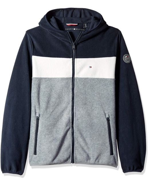 tommy hilfiger men's hooded performance fleece jacket