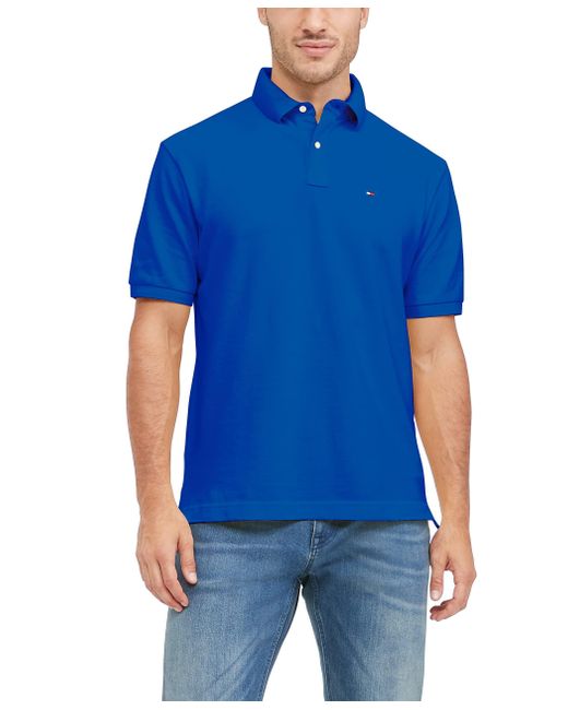 Tommy Hilfiger Sleeve Cotton Polo Shirt In Regular Fit in Blue for Men | Lyst