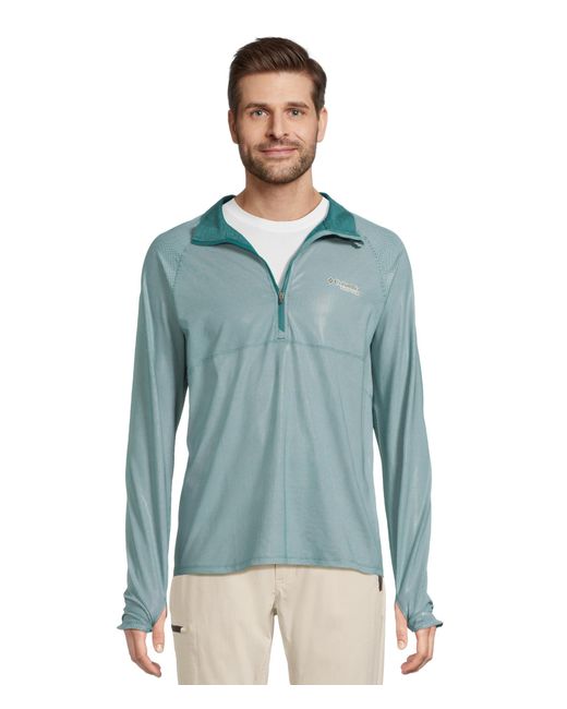 Columbia Blue Summit Valley Long Sleeve Half Zip for men
