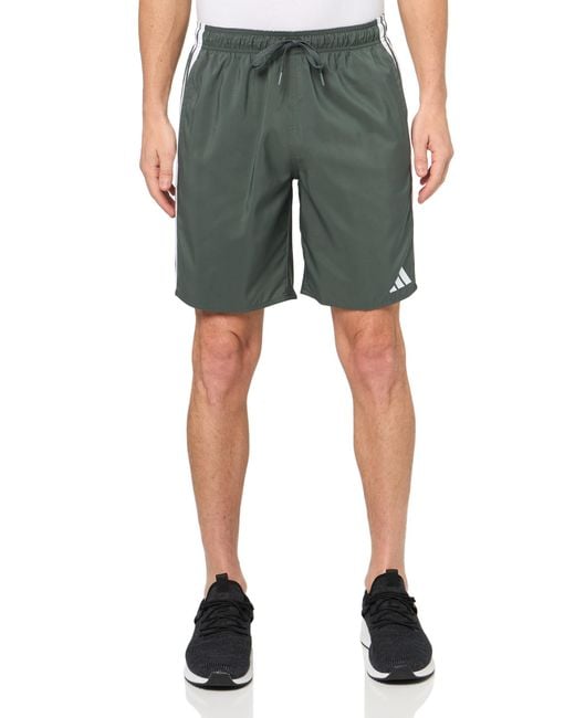 adidas 3-Stripes 8-inch Swim Shorts Badehose in Grün für Herren