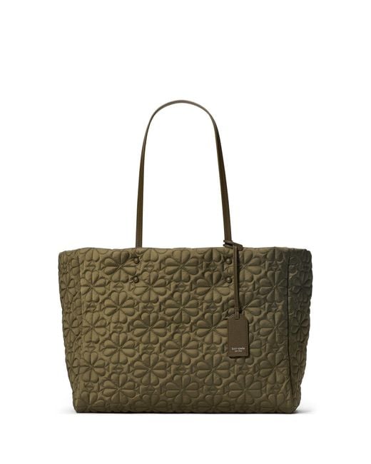 Kate Spade Tilly Quilted Fabric Large Tote in Green Lyst