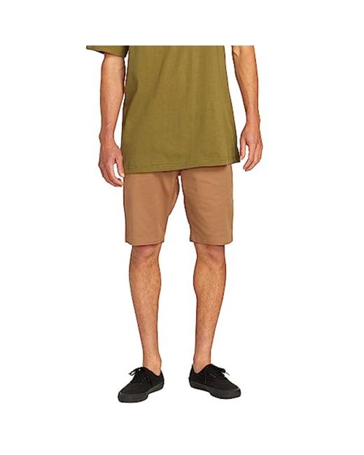 Volcom Men's Green Modern Fit 21 Chino Short