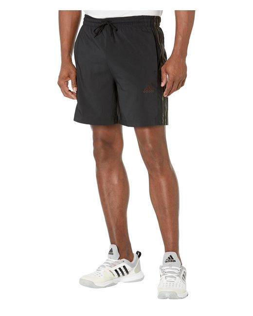 Adidas Black Essentials Camo Chelsea 3-stripes Shorts for men