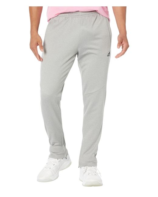Adidas Gray Aeroready Game And Go Small Logo Tapered Pants for men