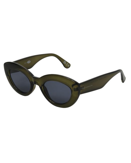 French Connection Black Full Rim Oval Sunglasses