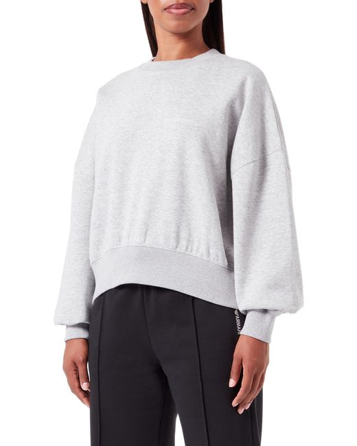 Emporio Armani White Iconic Terry Sweater