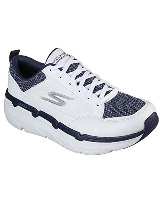 Skechers Blue Max Cushioning Premier Prevalence-premium Leather Walking & Running Shoe Sneaker for men
