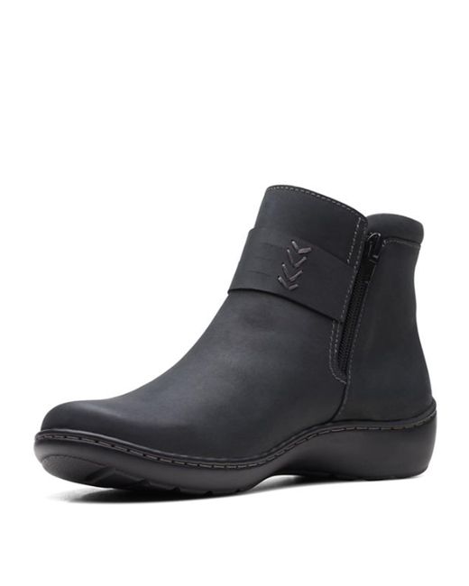 Clarks Black Cora Rae Ankle Boots