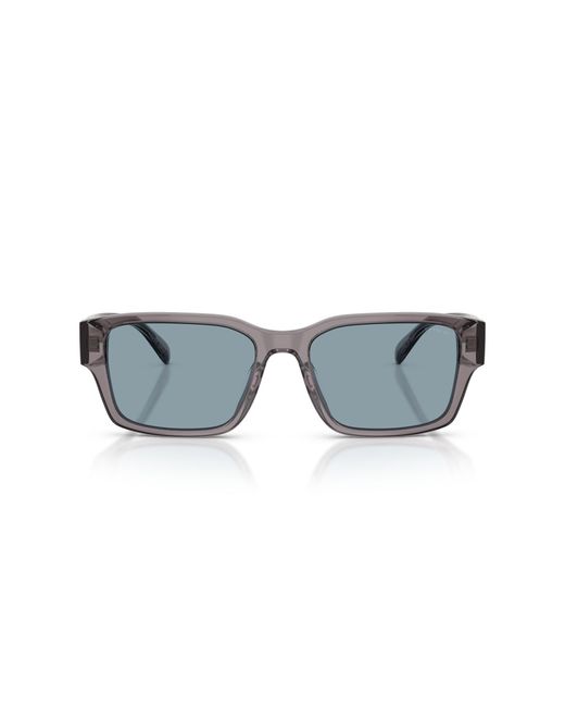 COACH Black Hc8441u Universal Fit Rectangular Sunglasses for men