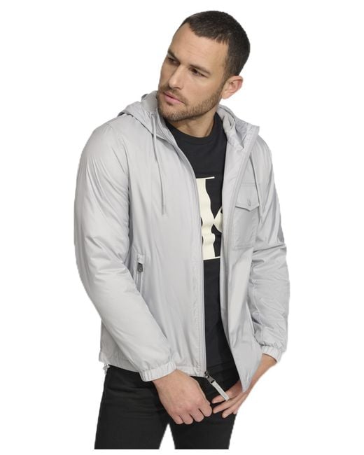 Calvin Klein Gray Lightweight Water Resistant Windbreaker Jacket for men