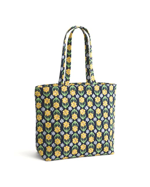 Vera Bradley Blue Premium Cotton Original Zip Tote Bag