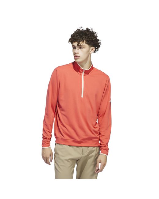 Adidas Red Lightweight Half-zip Top for men