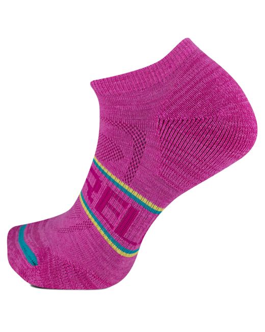 Merrell Purple And Zoned Cushioned Wool Hiking Socks-1 Pair Pack-breathable Arch Support