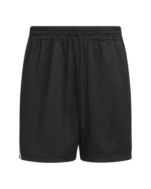 Adidas Originals Black Mesh Basketball Shorts for men