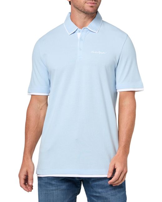 Karl Lagerfeld White Paris Contrast Trimming Basic Buttons Polo for men