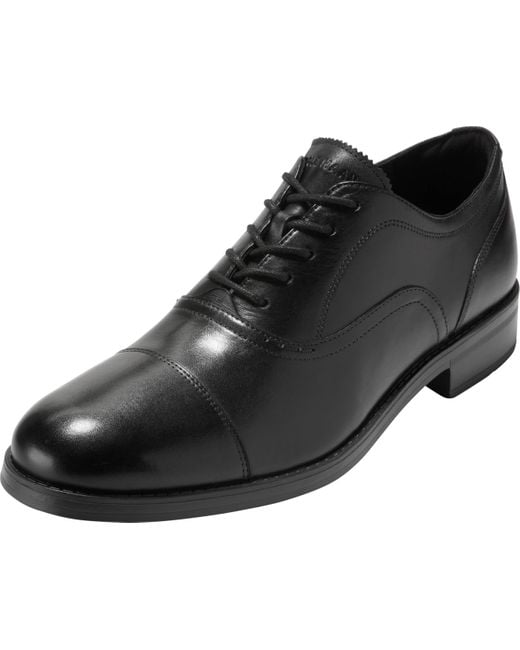 Cole Haan Black Newmark Grand Cap Toe Oxfords for men