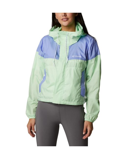 Flash Challenger Cropped Windbreaker Giacca a Vento di Columbia in Green