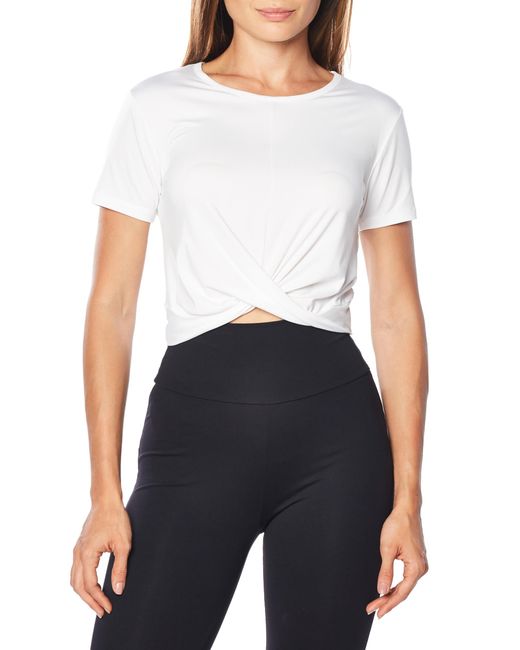 Under Armour White Motion Crossover Short Sleeve Crop,