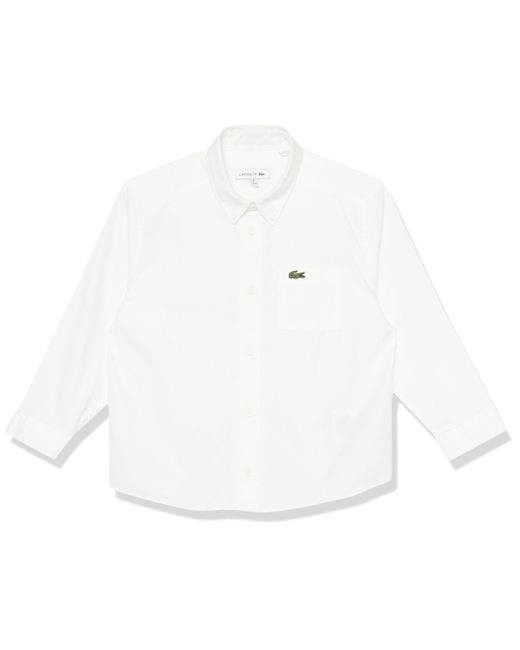 Lacoste White Contrast Pocket Shirt