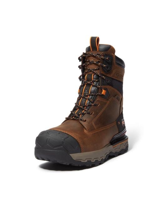 Timberland Brown Boondock Ultralight 8 Inch Composite Safety Toe Insulated Waterproof Industrial Work Boot for men