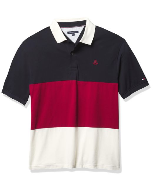 Tommy Hilfiger Red Tall Custom Fit Short Sleeve Polo for men