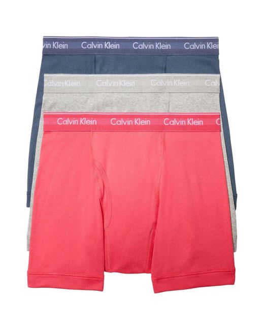Calvin Klein Pink Cotton Classics 3-pack Boxer Brief for men