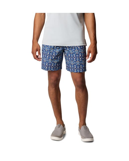 Columbia Blue Pfg Super Backcast Ii Quick Dry Swim Short for men