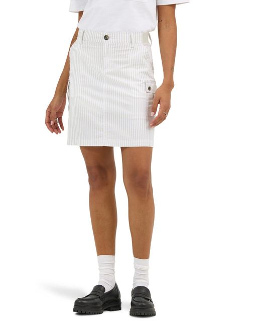 Lee Jeans White Ultra Lux Comfort With Flex-to-go Cargo Skort