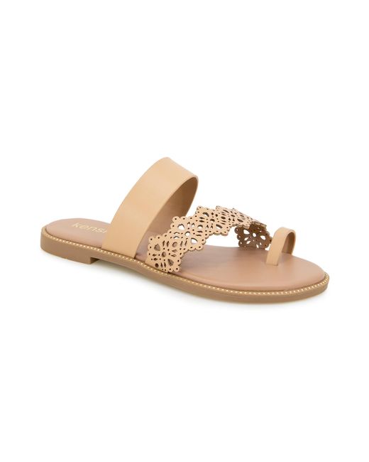 Kensie White Marianna Flat Sandal