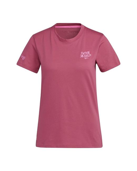 Adidas Pink Golf Viva La Golf Graphic T-shirt