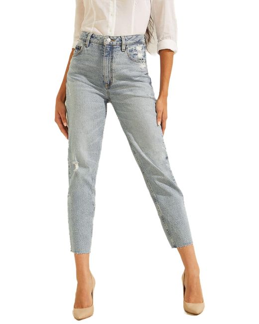 Guess Blue Eco Slim Mom Jeans