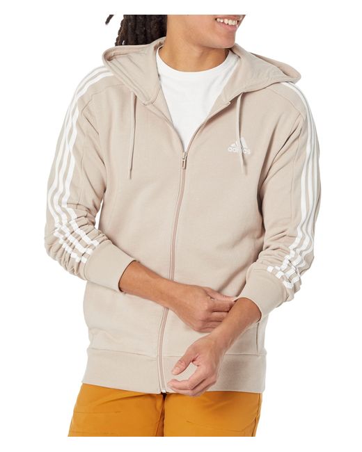 adidas men's essentials 3 stripes french terry hoodie