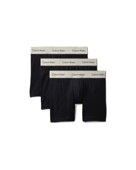 Calvin Klein Black Pima Cotton 3-pack Boxer Brief for men