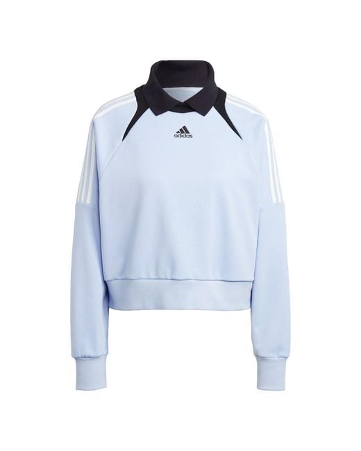 Adidas sweater blue and deals white