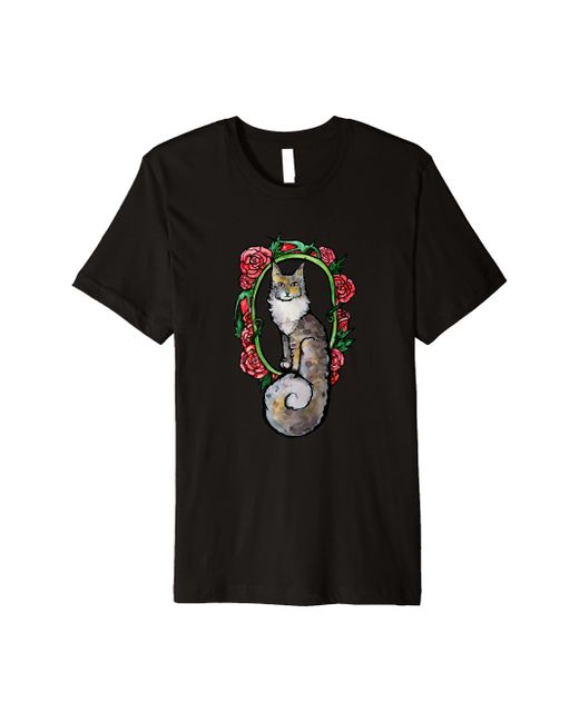 Caterpillar Maine Coon Cat Dilute Calico Premium T-shirt in Black | Lyst