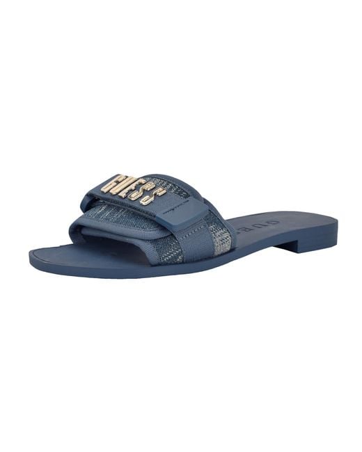 Guess Blue Elyze Flat Sandal