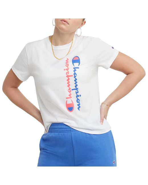 Champion White , Classic Tee, Comfortable T-shirt For , Graphic