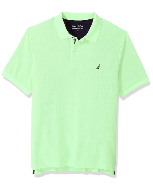 nautica men's classic short sleeve solid polo shirt