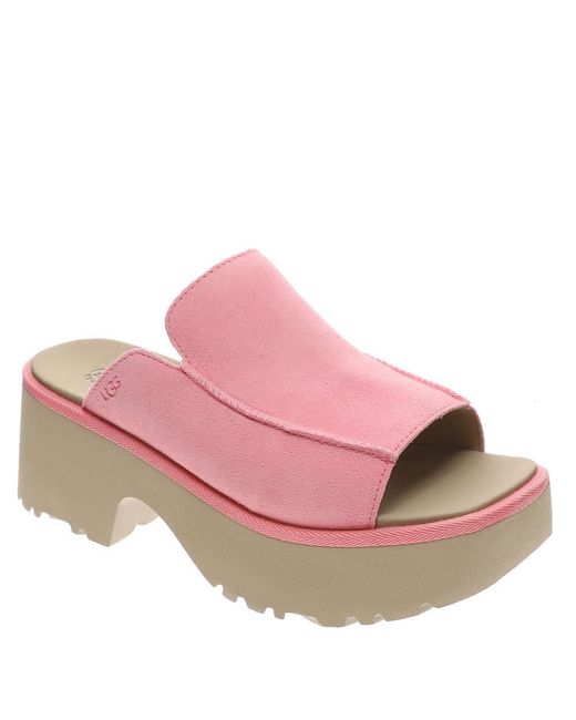 【UGG】New Heights Slide−Ｐｉｎｋ UGG New Heights Slide Sandal in Pink | Lyst