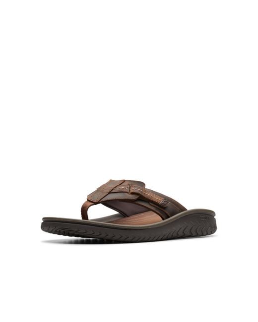 Clarks Brown Wesley Sun Flip-flop for men