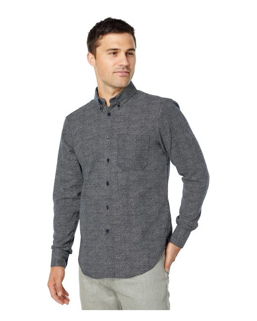 Naked & Famous Gray Easy Shirt Print Scales for men