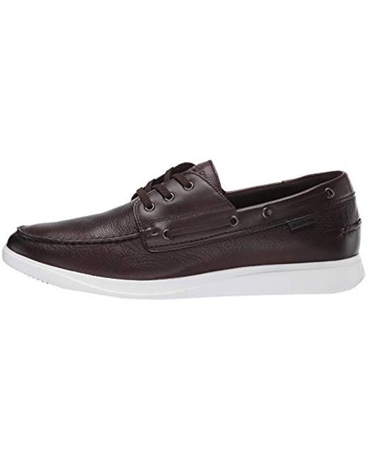 Kenneth Cole Leather Rocketpod Boat Shoe With Built In Comfort
