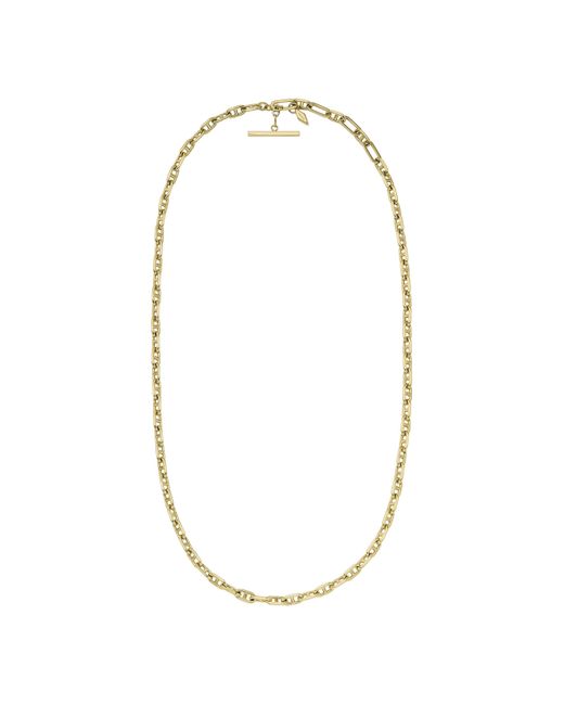Fossil Stainless Steel Goldtone Heritage Small Anchor Chain Necklace
