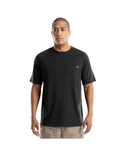 Wrangler Black Riggs Workwear Short Sleeve Upf Protection Raglan Tee Shirt for men