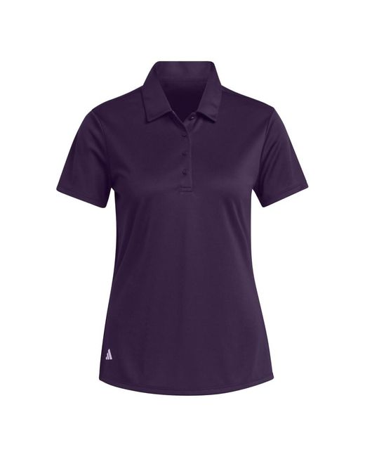Adidas Standard Solid Performance Short Sleeve Polo Shirt Purple